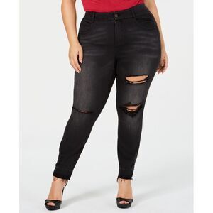 Ysj Plus Size Ripped Skinny Ankle Jeans